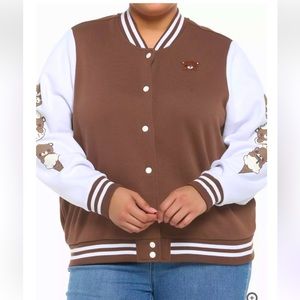 Teddy Bear Desserts Girls Varsity Jacket Plus Size